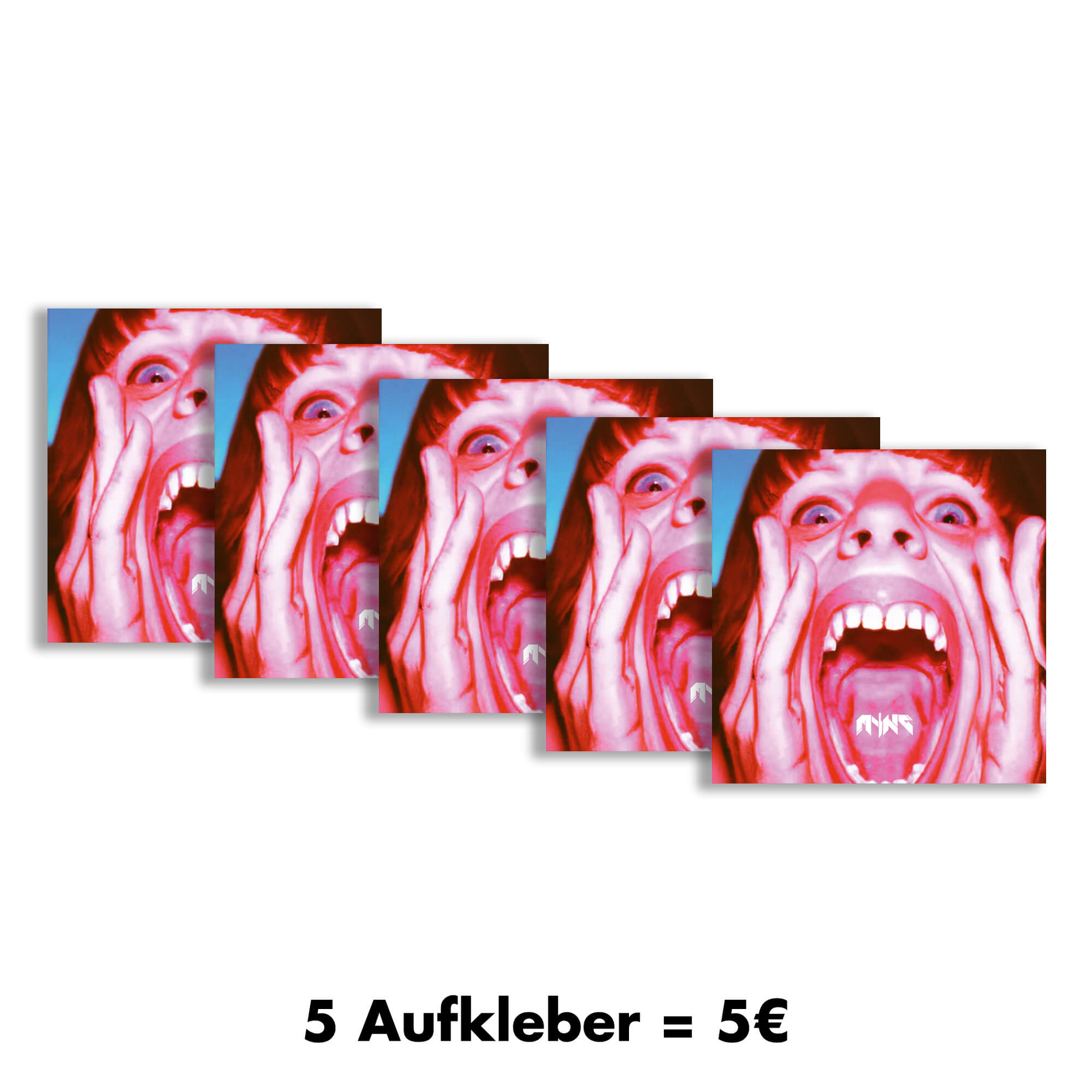 myng_scream_5er_aufkleber Scream Aufkleber